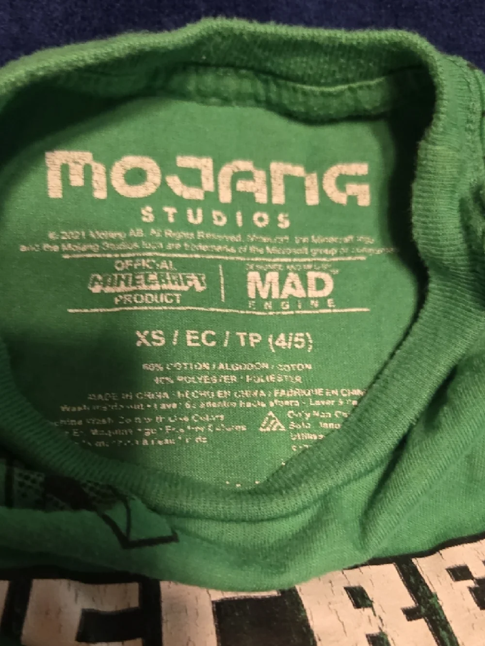 Kids' Green Minecraft Graphic Tee